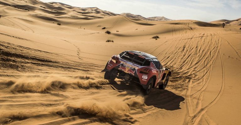 Le podium de Peugeot au Rallye Oilibya