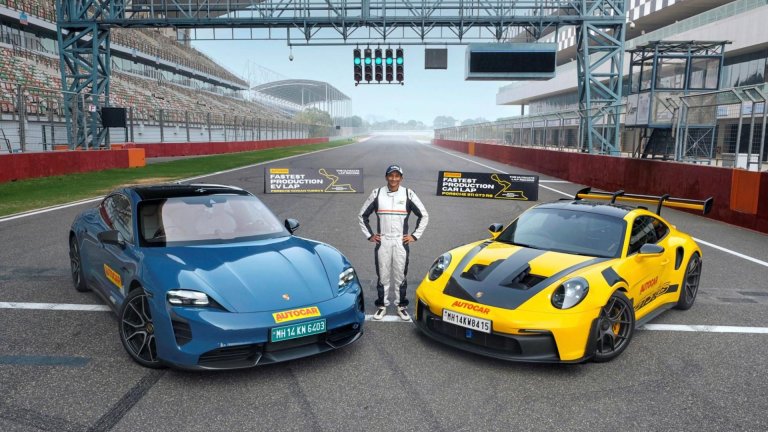 Sur le circuit international de Buddh (BIC), en Inde, Narain Karthikeyan a explosé les compteurs des deux Porsche 911 GT3RE et La TAYCAN Turbo en  établissant  des temps inédits.